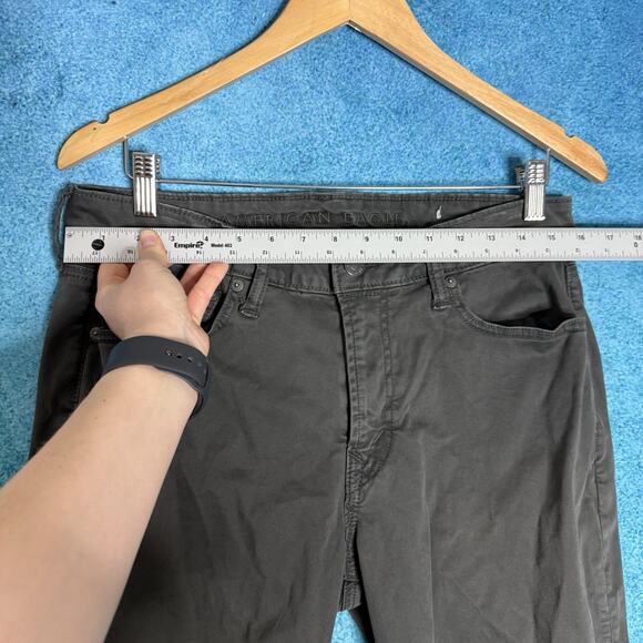 American Eagle Jeans Mens 31x30 Slim Straight Flex Stretch Gray Dark Wash - Picture 3 of 16